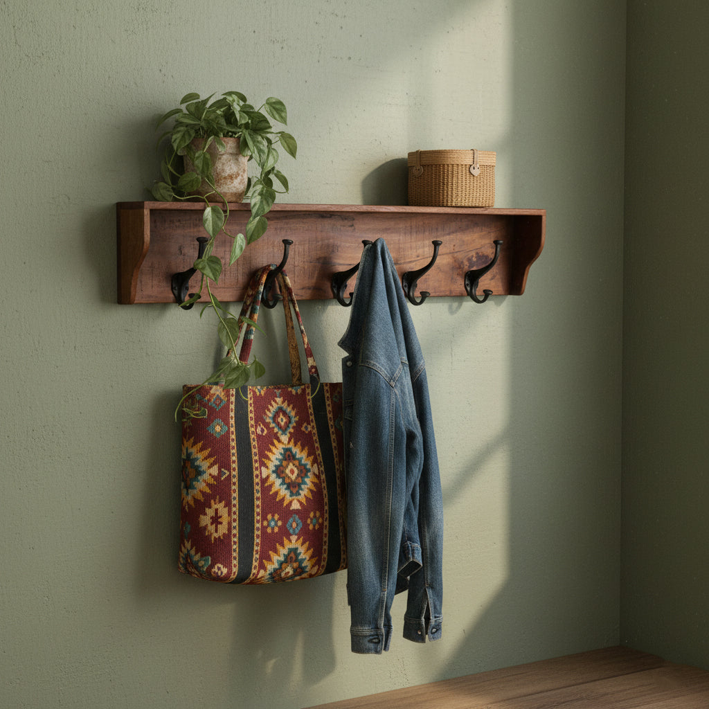 Factory wandkapstok "old style" - FSC-gerecycled hout