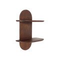 Bullnose mangohouten wandplank dubbel