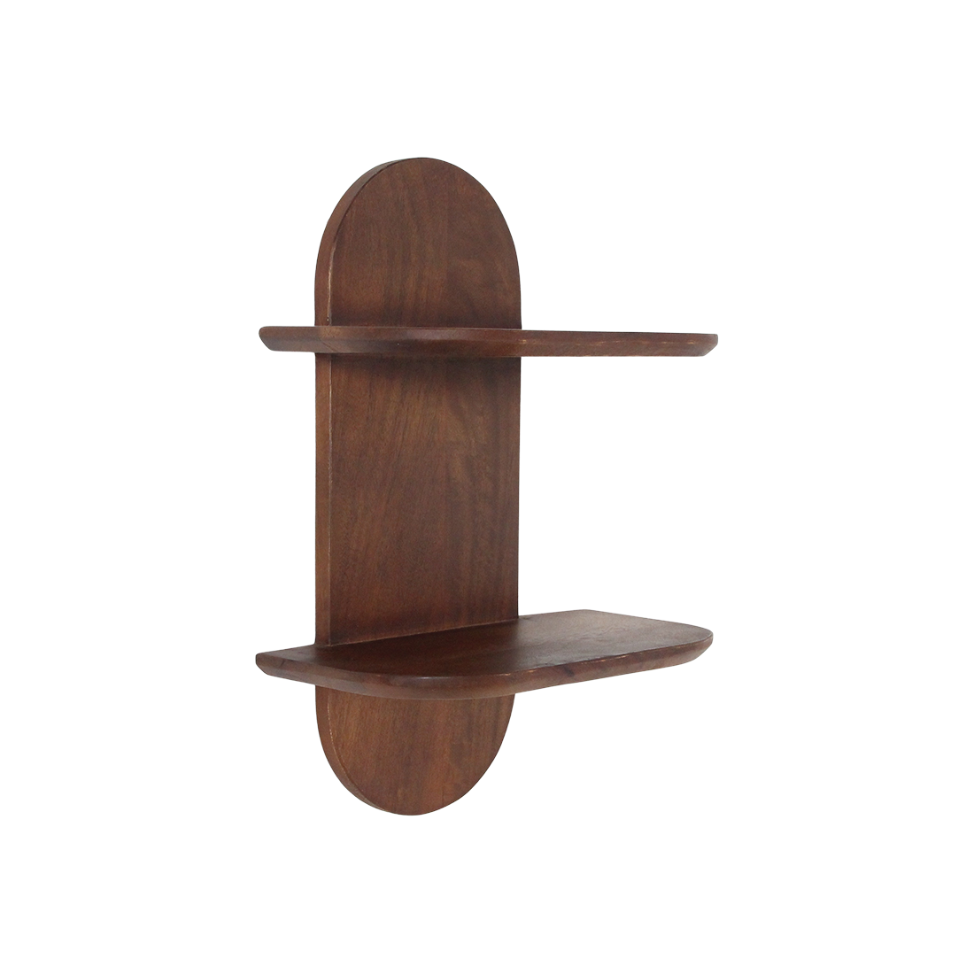 Bullnose mangohouten wandplank dubbel