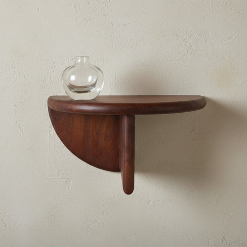 Bullnose mangohouten wandplank rond