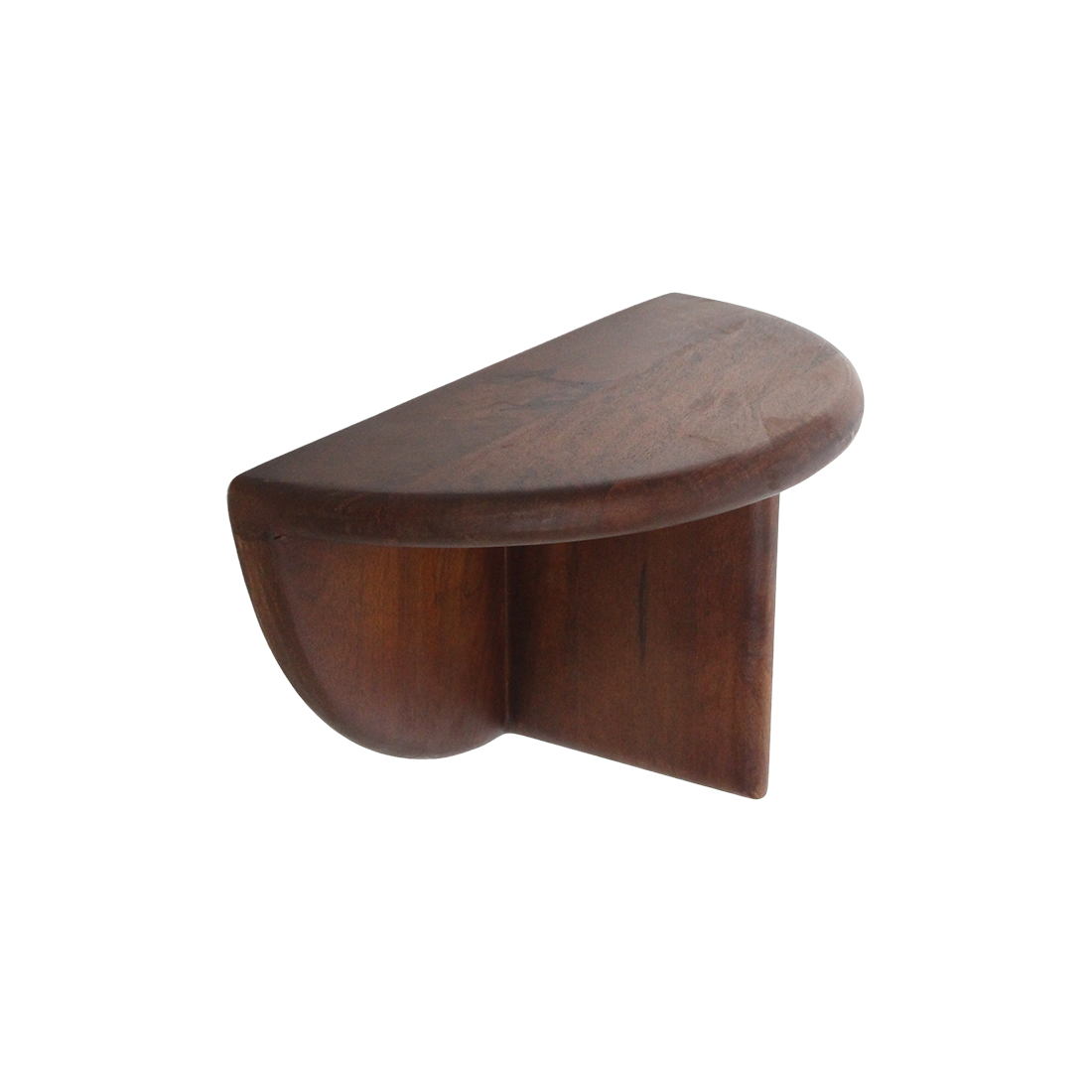 Bullnose mangohouten wandplank rond