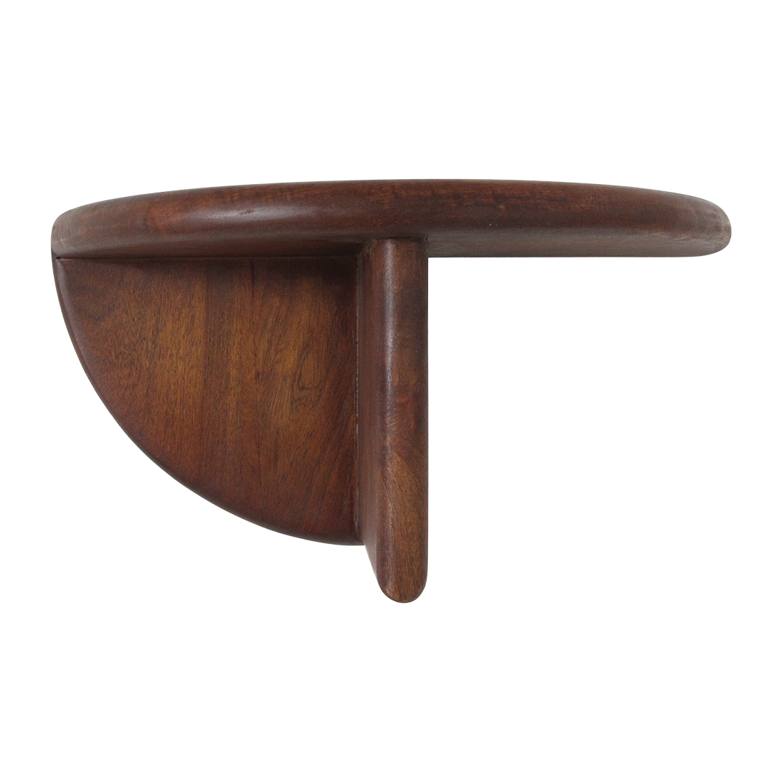Bullnose mangohouten wandplank rond