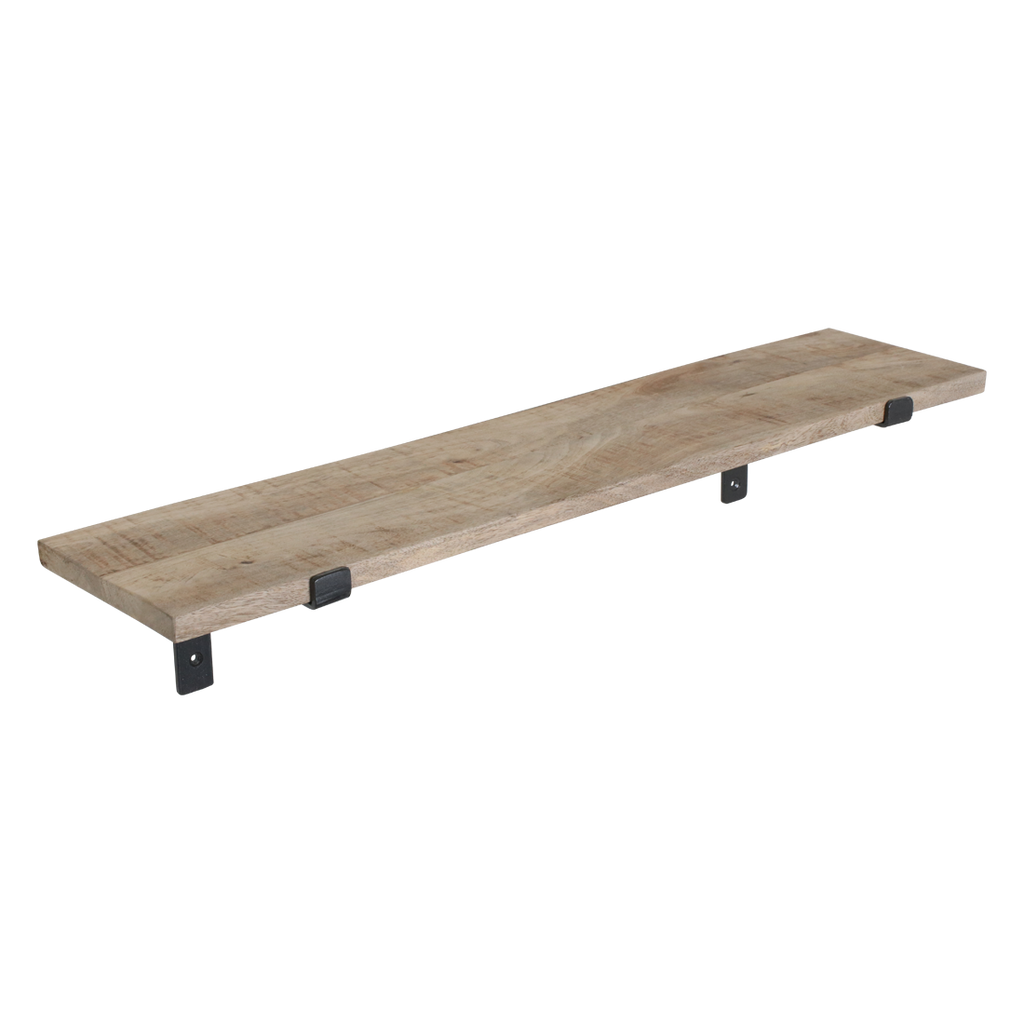 Mangohouten wandplank - 80 cm