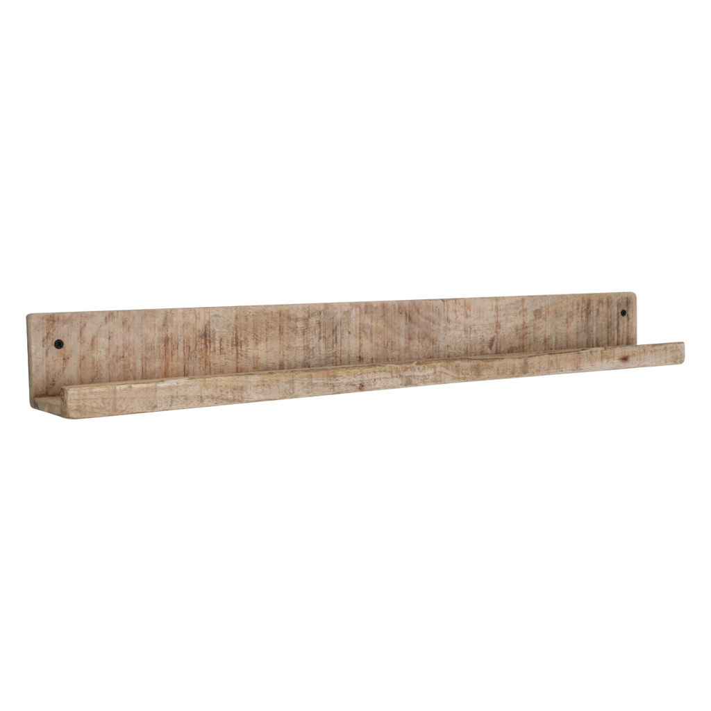 Mangohouten wandplank - Fotolijstplank - 75x8x8 cm