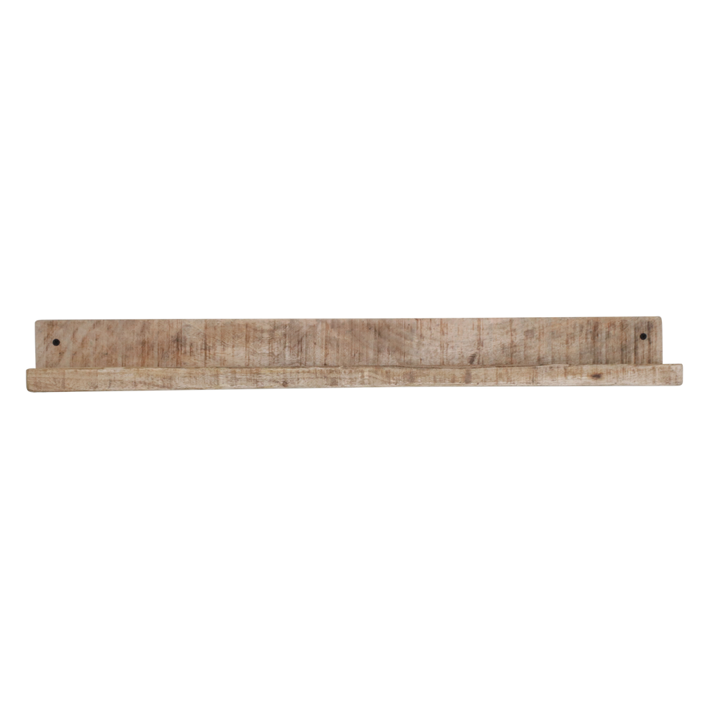 Mangohouten wandplank - Fotolijstplank - 75x8x8 cm