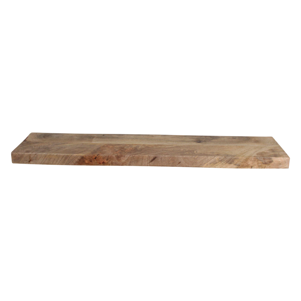 Mangohouten zwevende wandplank - 80x18x3,8 cm