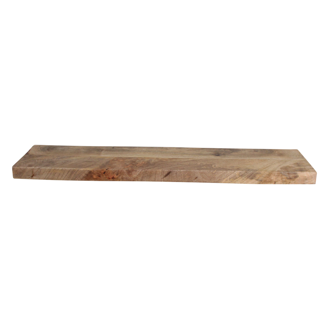 Mangohouten zwevende wandplank - 80x18x3,8 cm