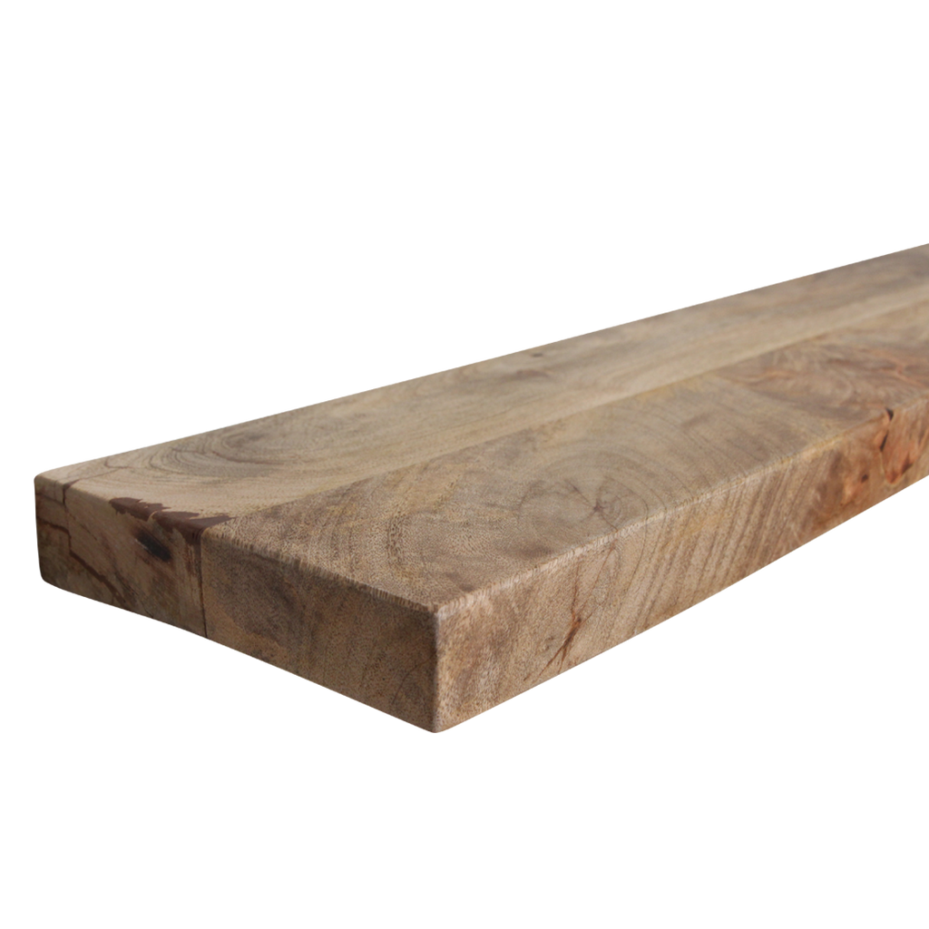 Mangohouten zwevende wandplank - 80x18x3,8 cm