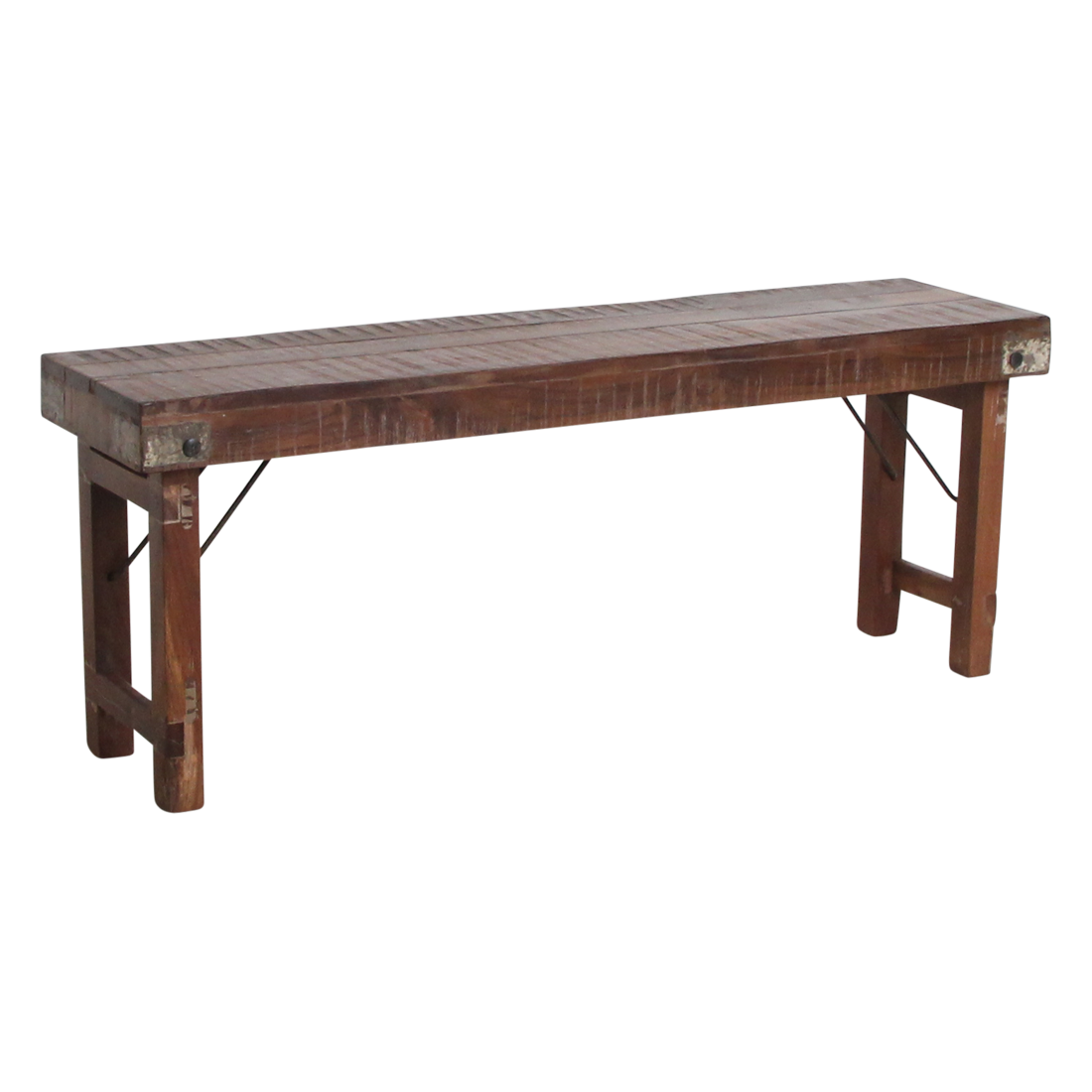 Inklapbare eetkamerbank - FSC-gerecycled hout -120 cm