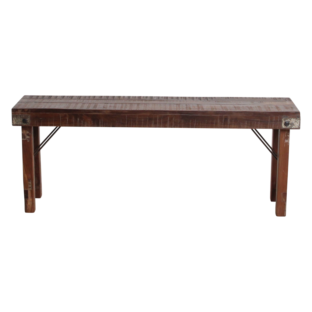 Inklapbare eetkamerbank - FSC-gerecycled hout -120 cm
