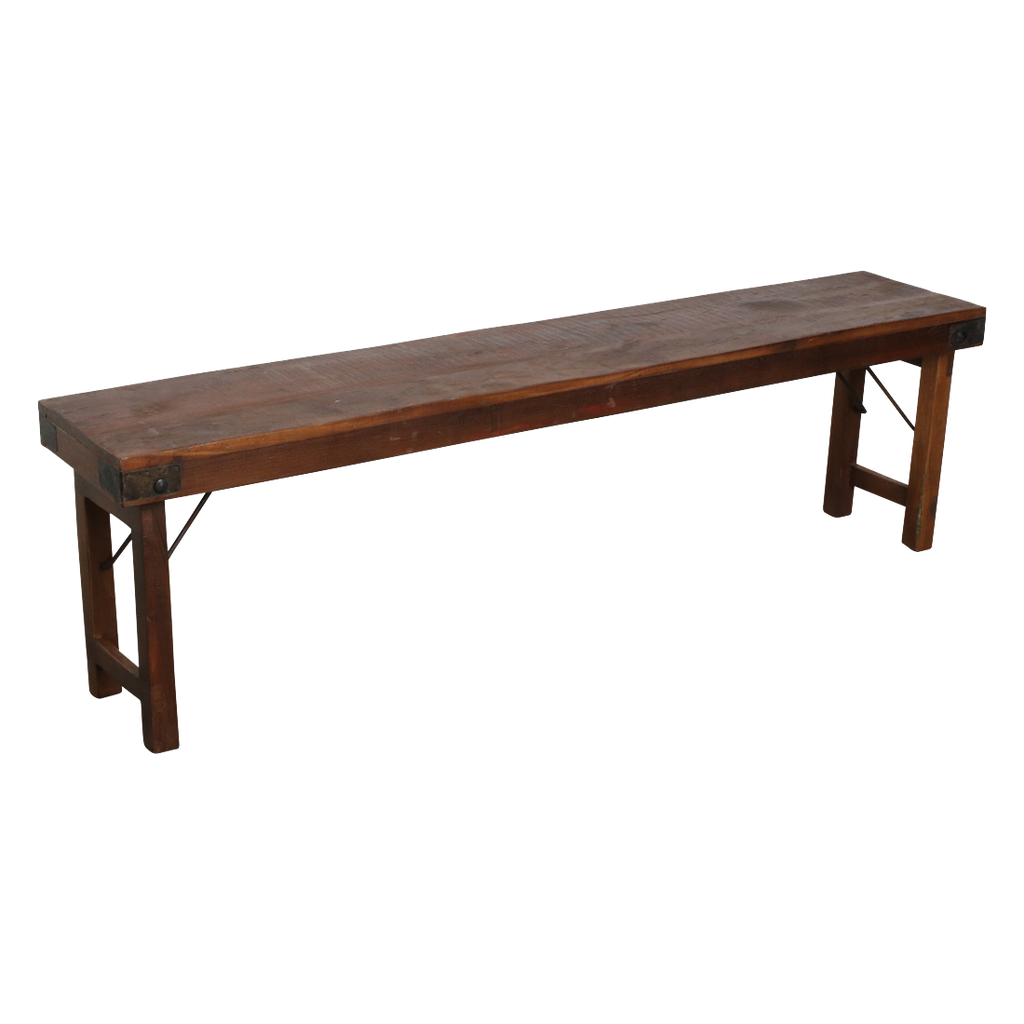 Inklapbare eetkamerbank - FSC-gerecycled hout - 160 cm
