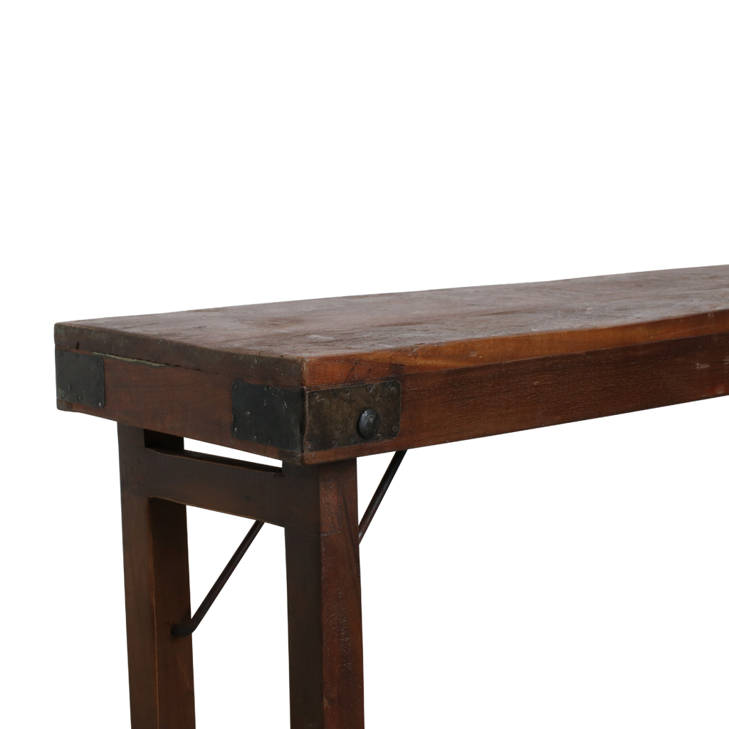 Inklapbare eetkamerbank - FSC-gerecycled hout - 160 cm