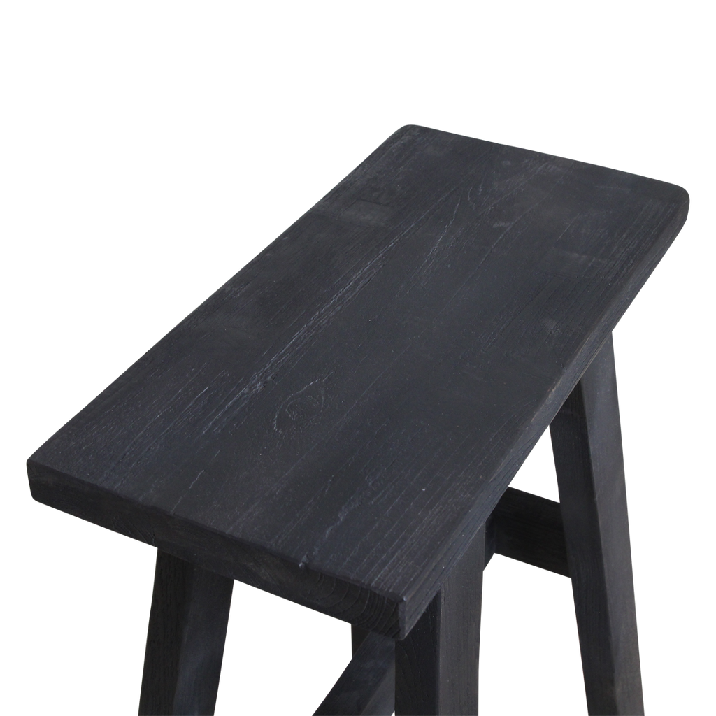 Zwarte  "bus stop"  bankje medium - 45x20x50 cm