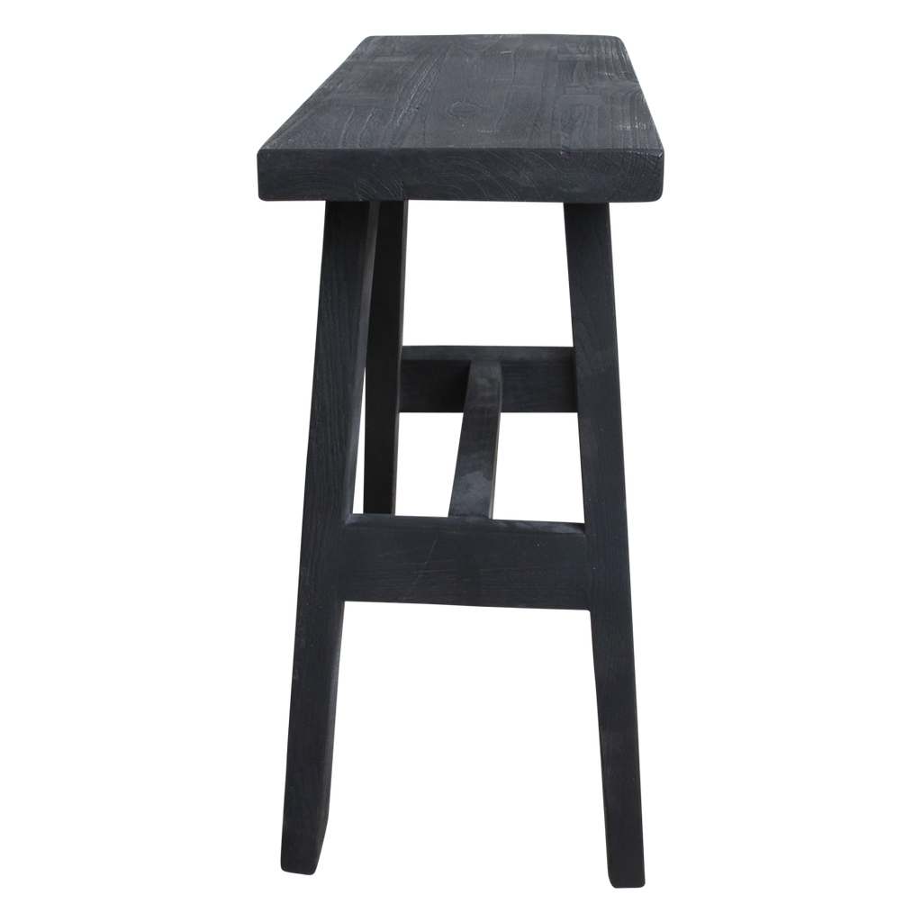 Zwarte  "bus stop"  bankje medium - 45x20x50 cm