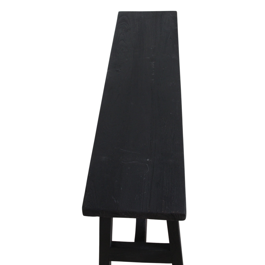 Zwart industrieel bankje groot - 85x20x50 cm