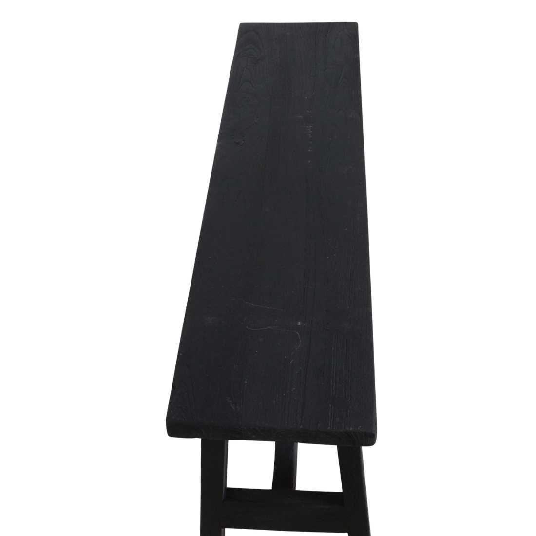 Zwart industrieel bankje groot - 85x20x50 cm
