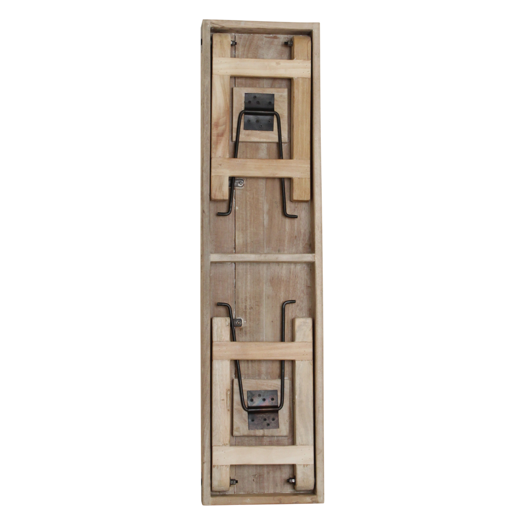 Limewash inklapbare eetkamerbank - FSC-gerecycled hout - 120 cm
