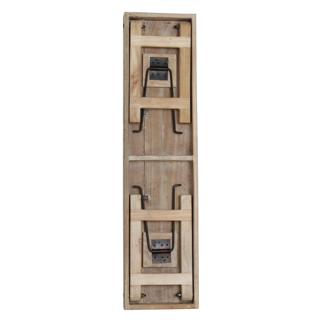 Limewash inklapbare eetkamerbank - FSC-gerecycled hout - 120 cm