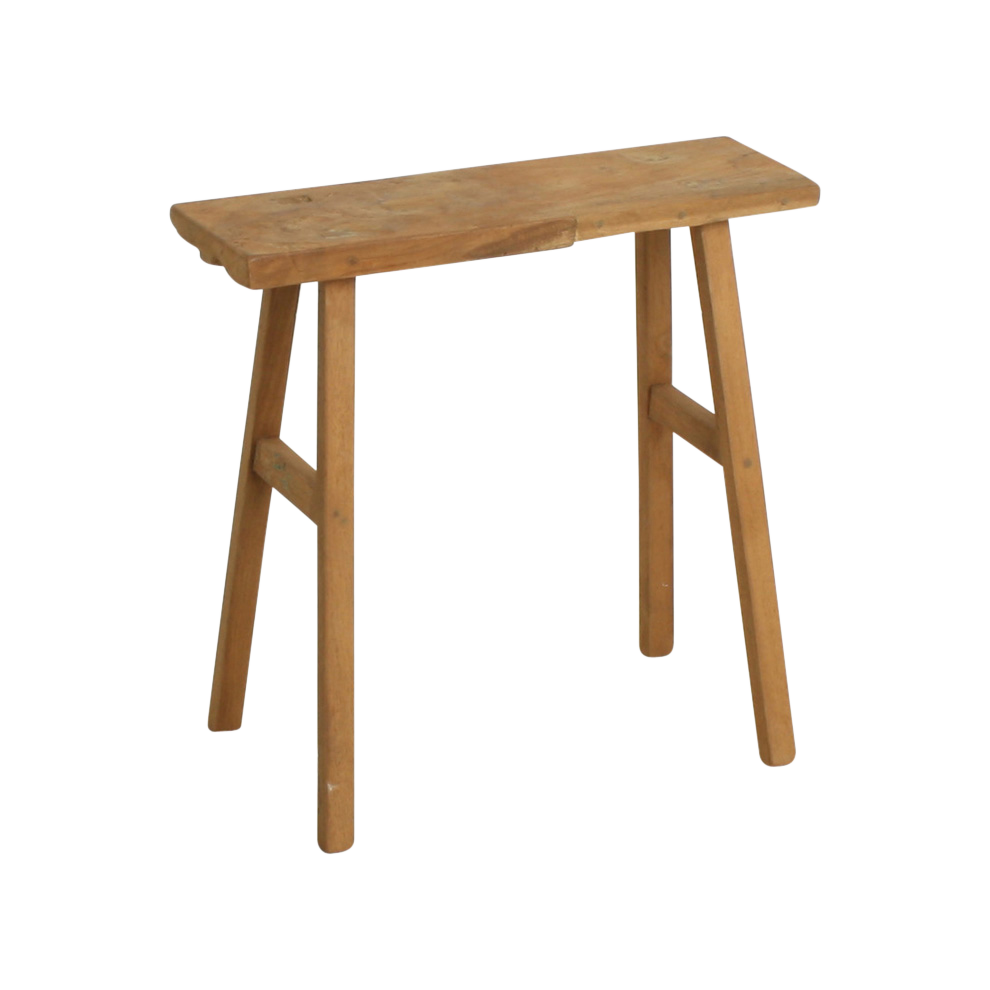 Java carpenter bijzettafel/bankje - Gerecycled hout - 40x17x50 cm