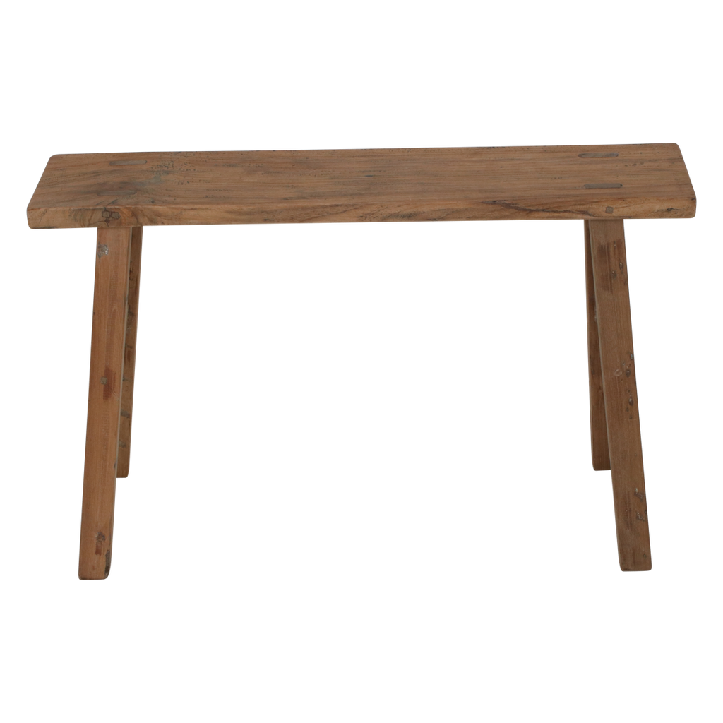 Java carpenter bijzettafel/bankje - Gerecycled hout - 80x17x50 cm