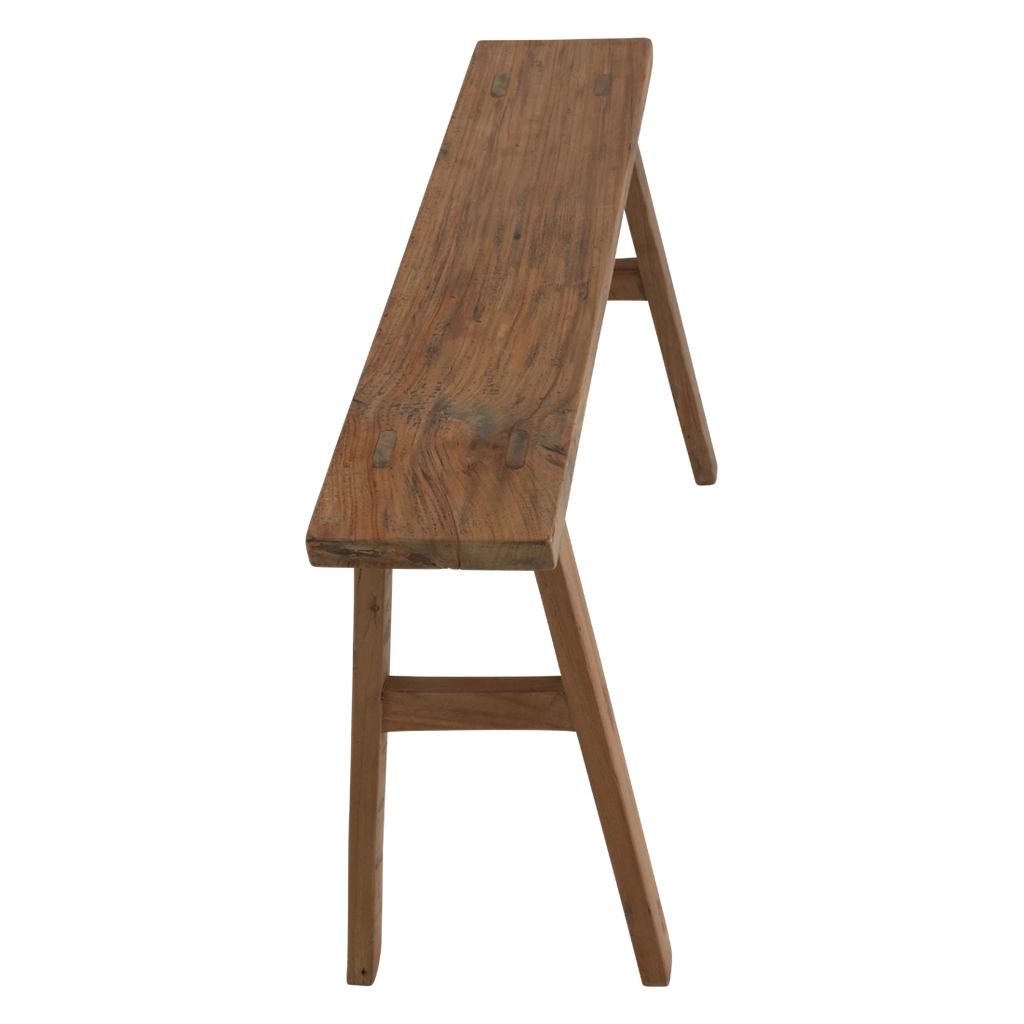 Java carpenter bijzettafel/bankje - Gerecycled hout - 80x17x50 cm