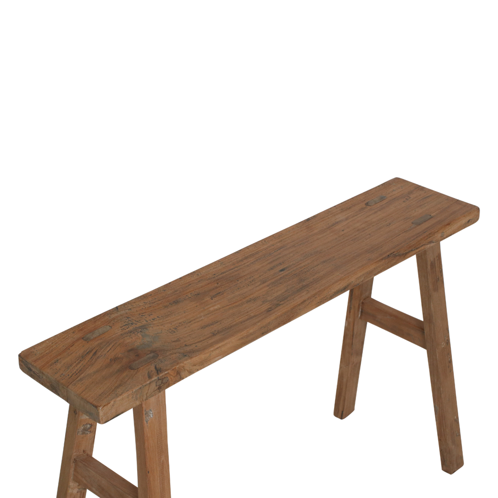 Java carpenter bijzettafel/bankje - Gerecycled hout - 80x17x50 cm