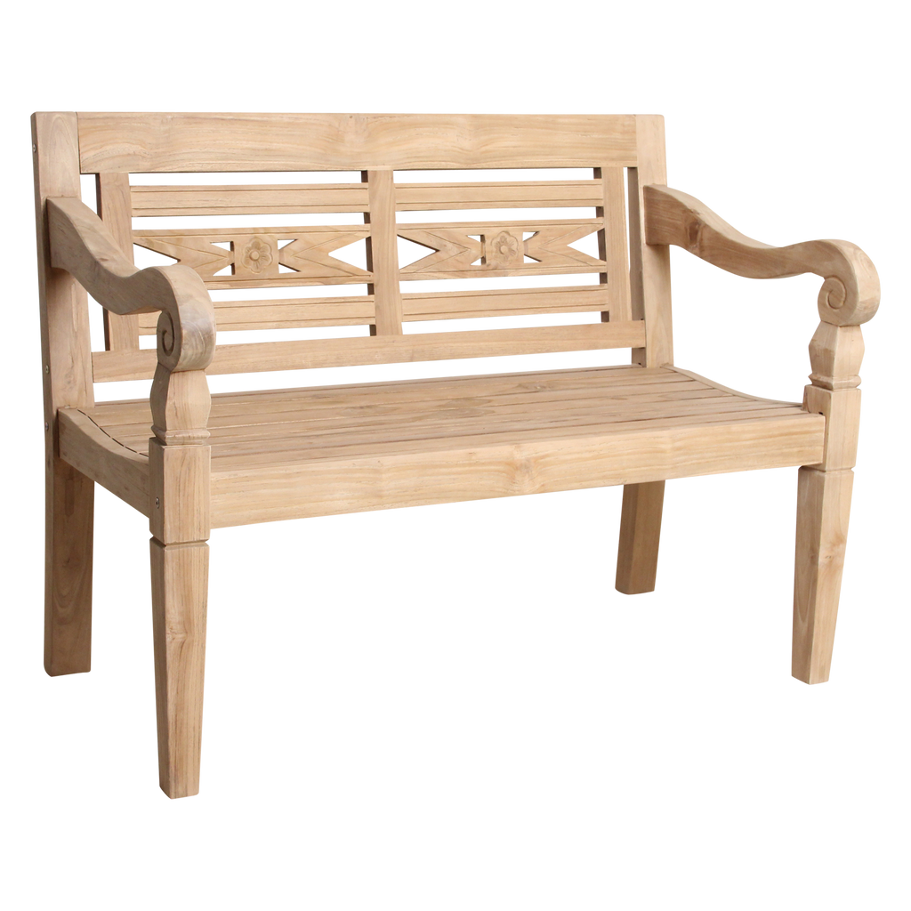 Boho teakhouten tuinbank