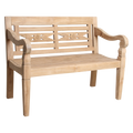 Boho teakhouten tuinbank