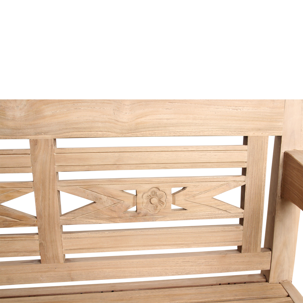 Boho teakhouten tuinbank
