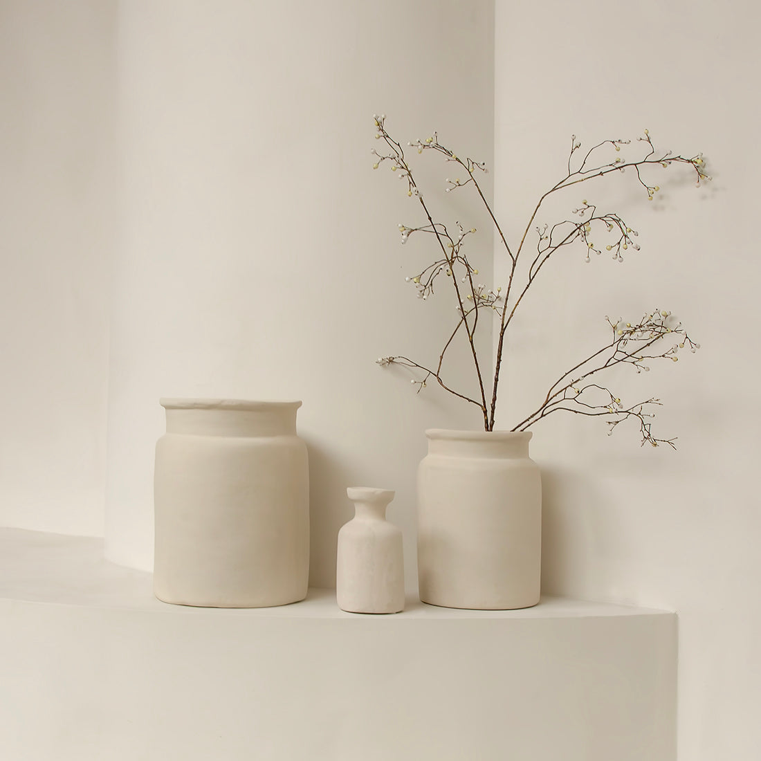 Chalk decoratieve vaas Mandore L - 37,5x37,5x35 cm