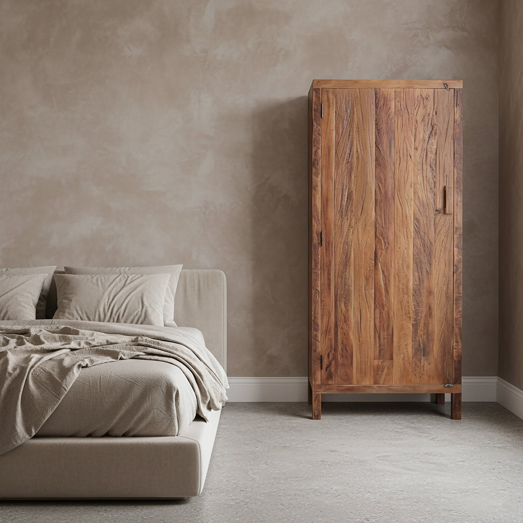 Farmwood 1-deurs kast - FSC-gerecycled hout - 80x40x180 cm