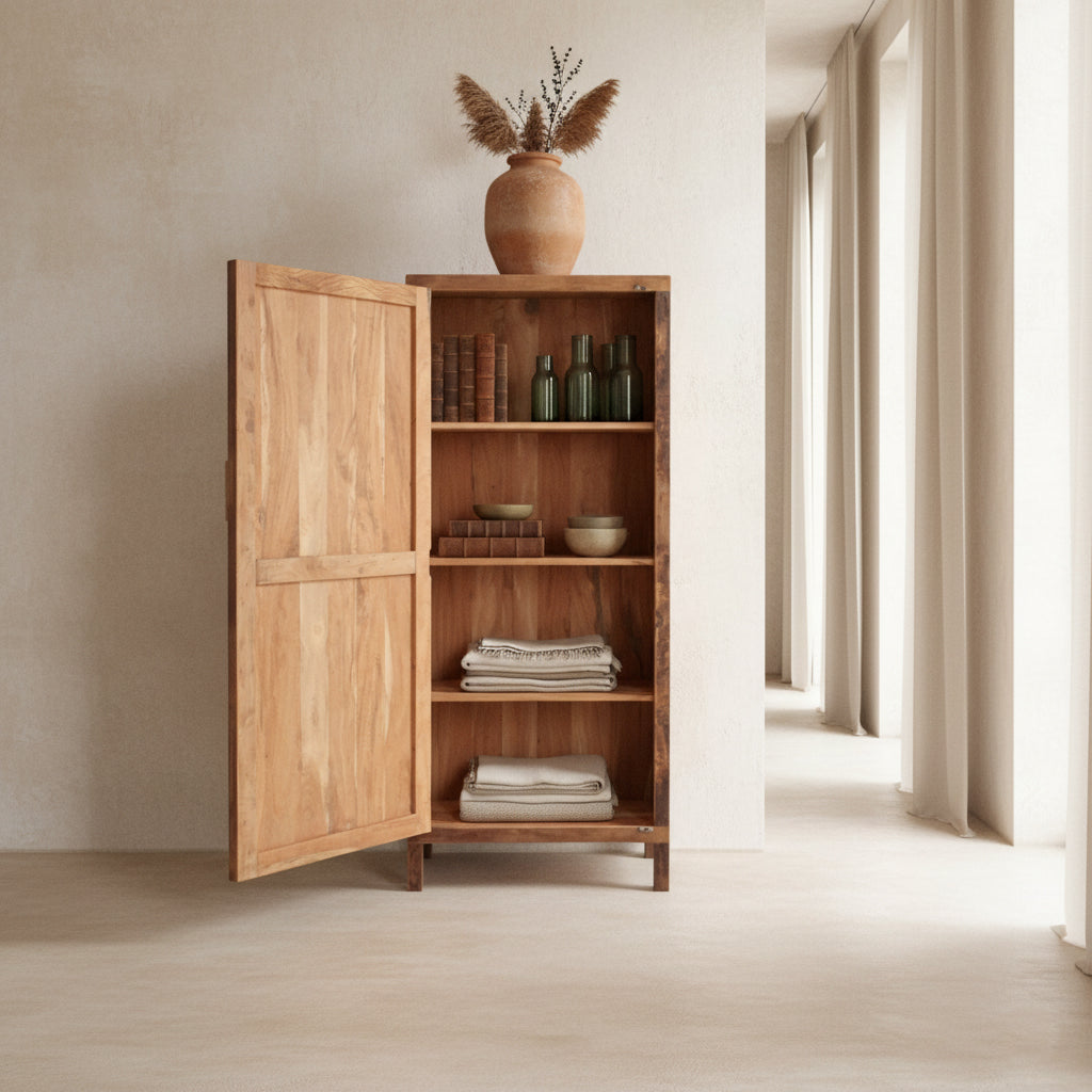 Farmwood 1-deurs kast - FSC-gerecycled hout - 80x40x180 cm