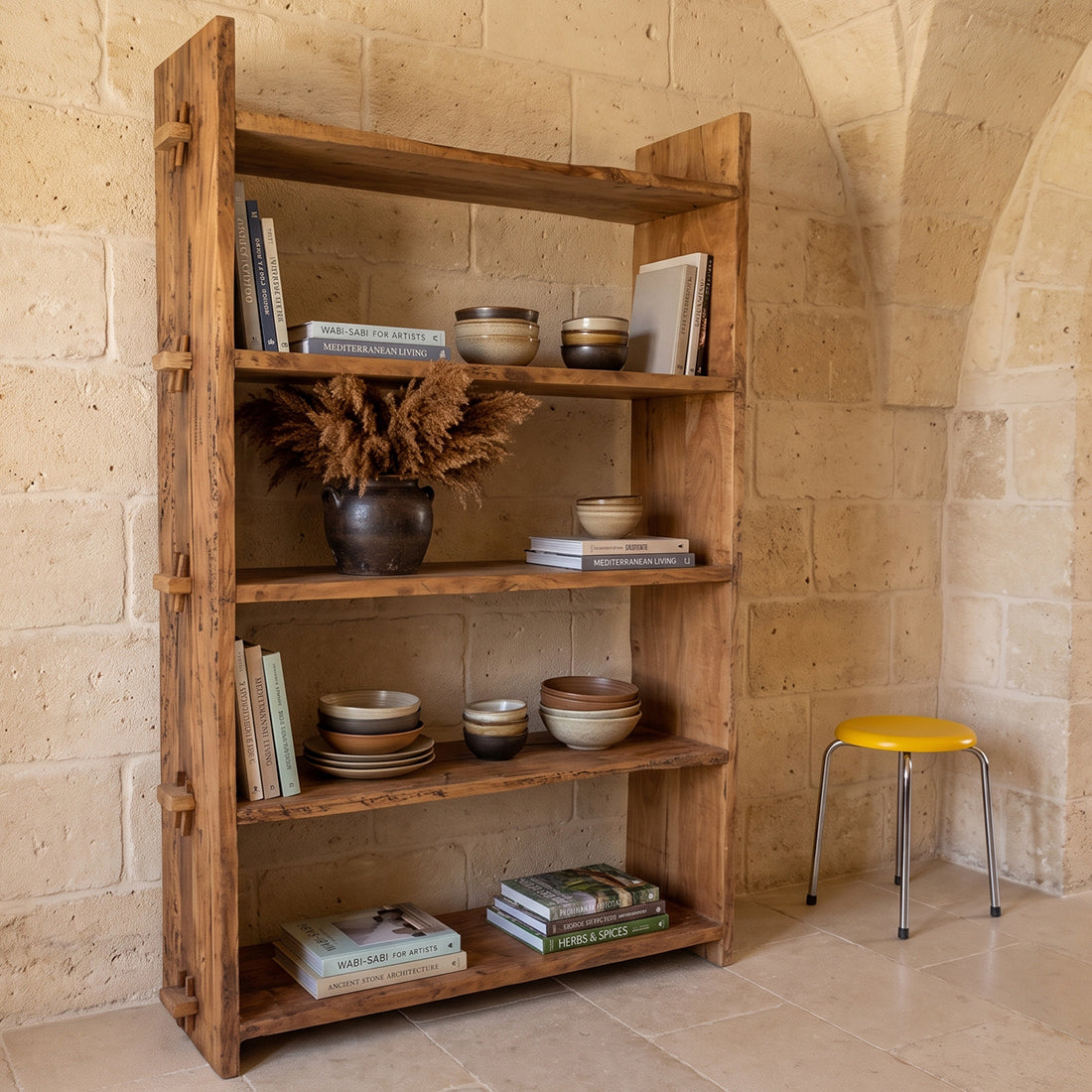 Farmwood opbergrek - FSC-gerecycled hout - 100x37x180 cm