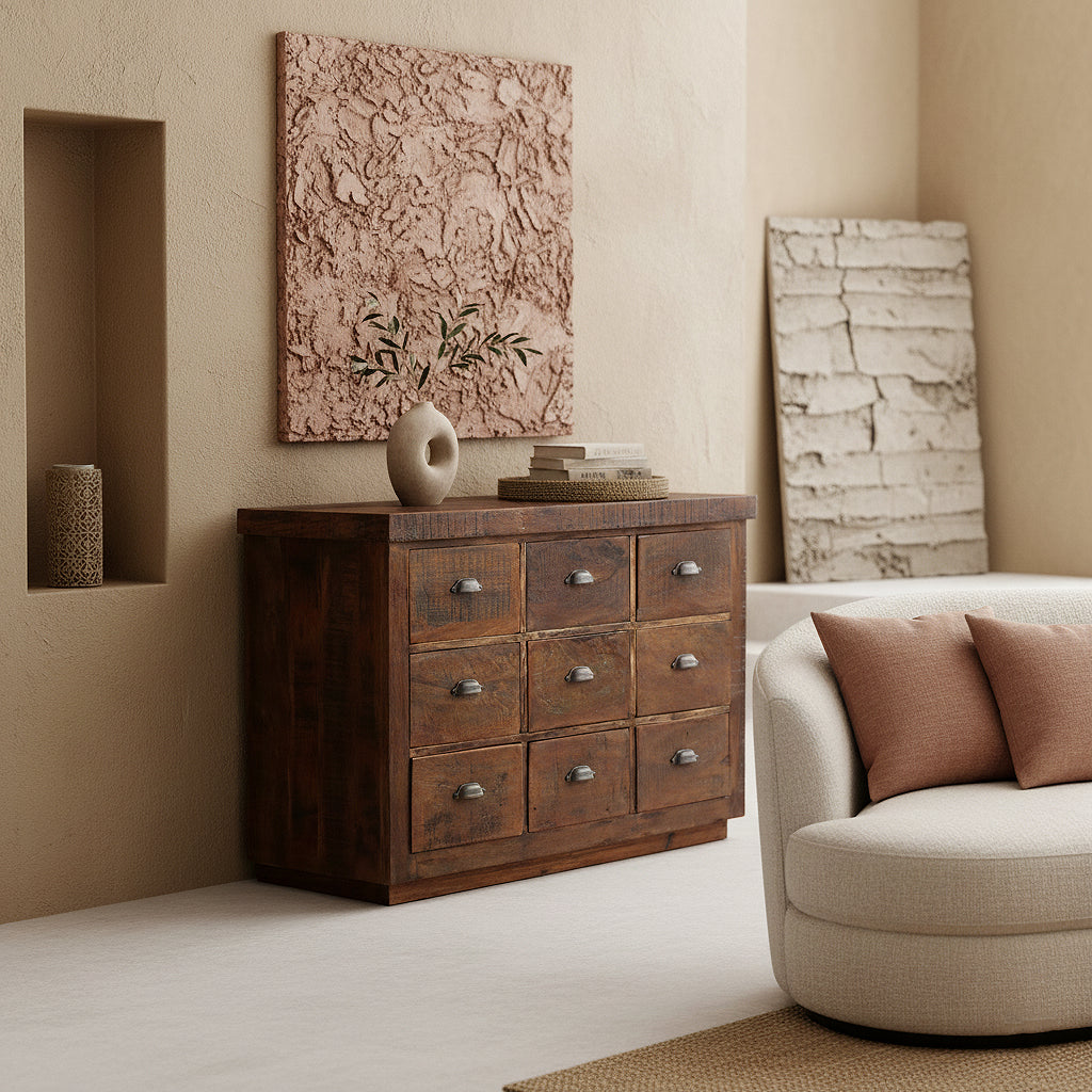 Factory dressoir met 9 laden