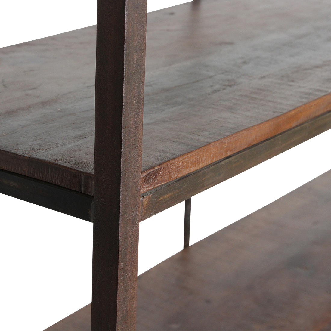 Factory ijzeren rek met FSC houten planken