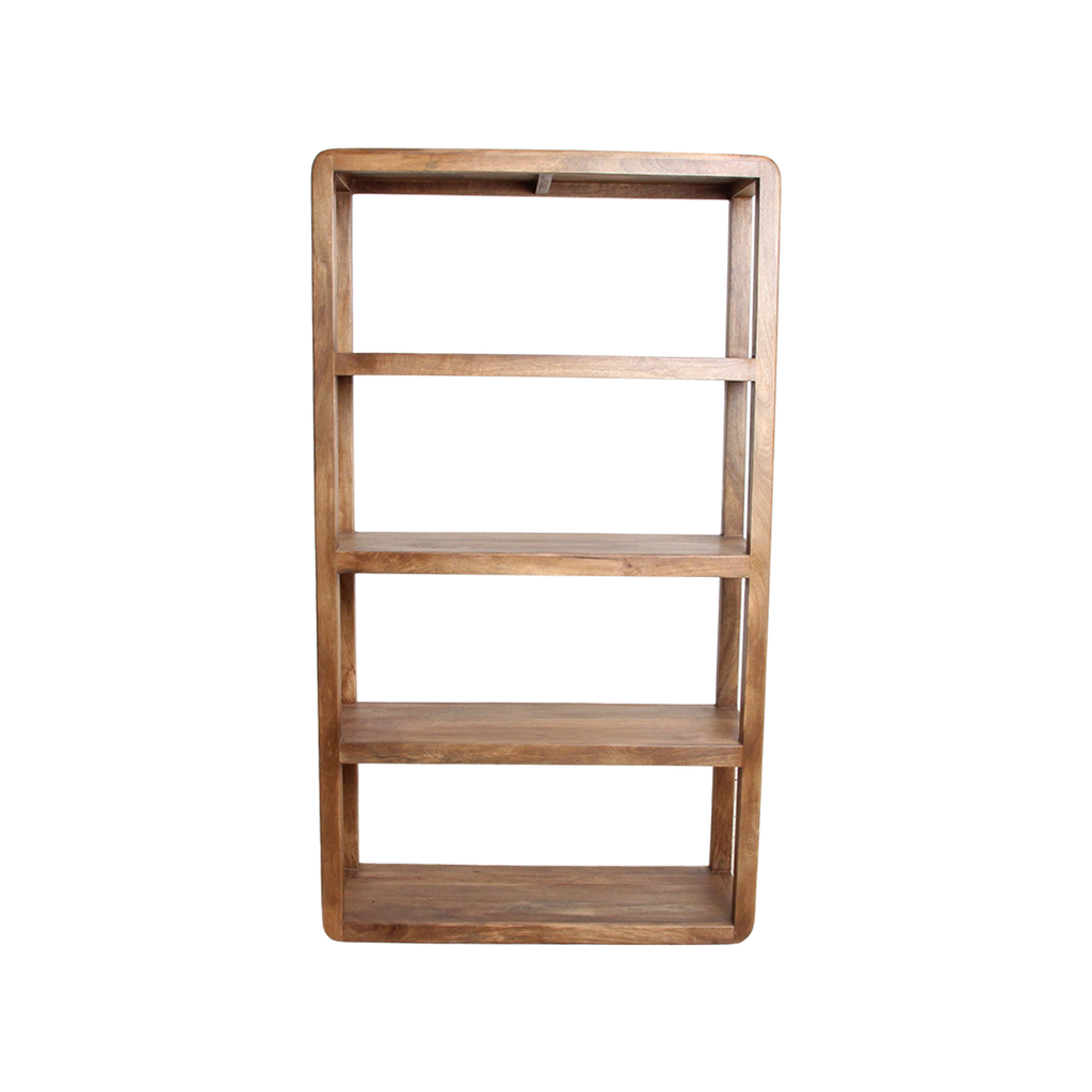 Bullnose mangohouten rek - 100x38x177 cm