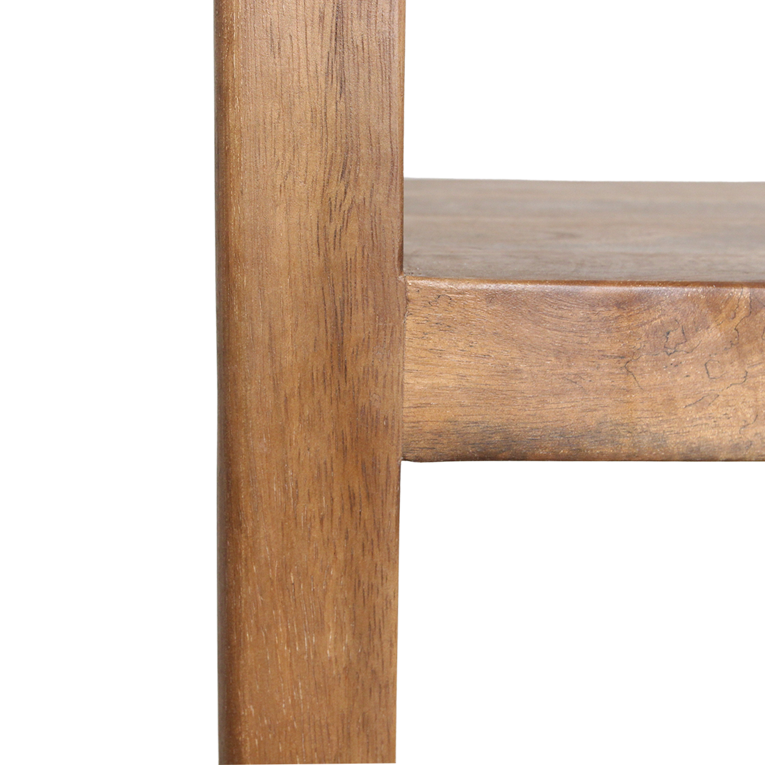 Bullnose mangohouten rek - 100x38x177 cm
