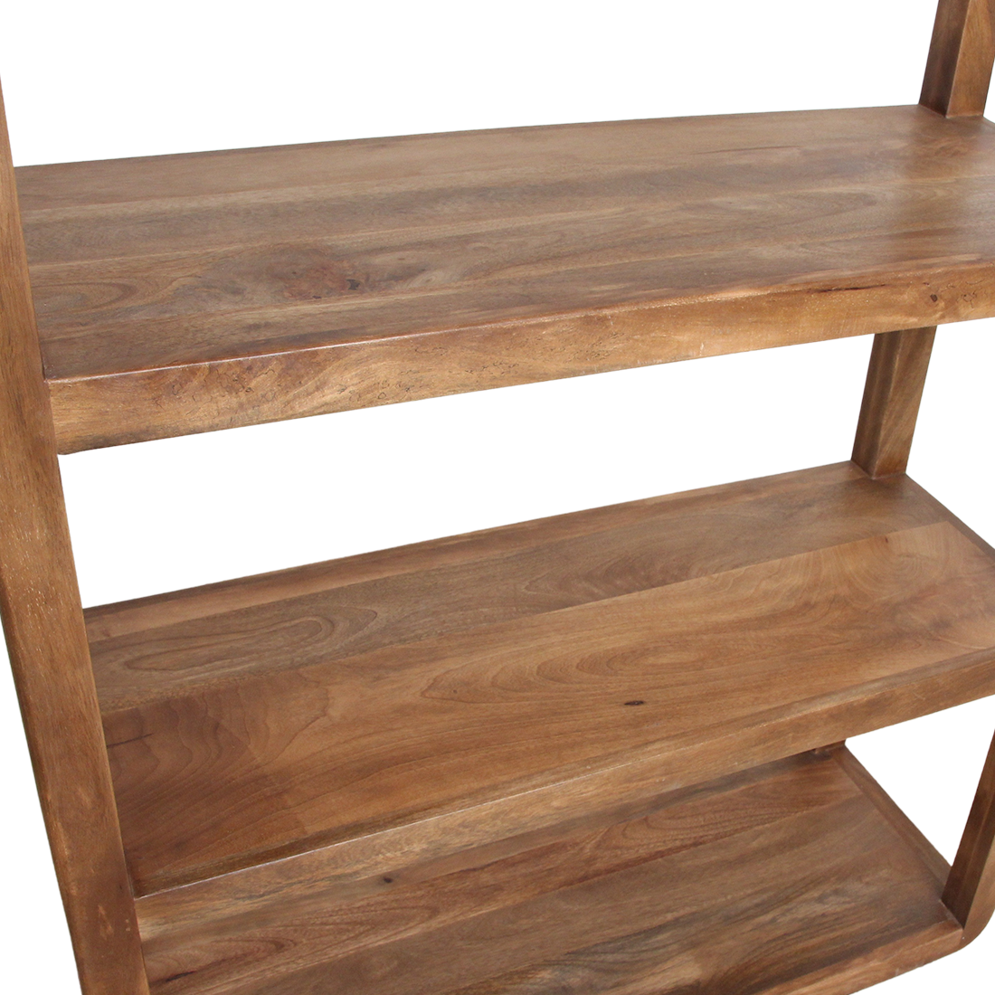 Bullnose mangohouten rek - 100x38x177 cm