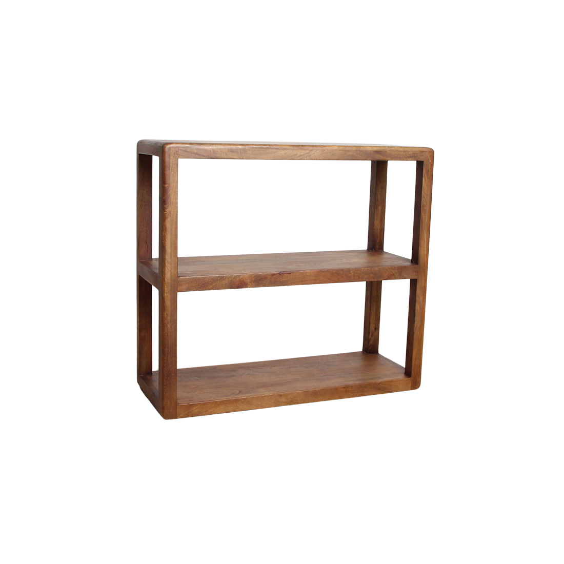 Bullnose mangohouten rek - 100x38x100 cm