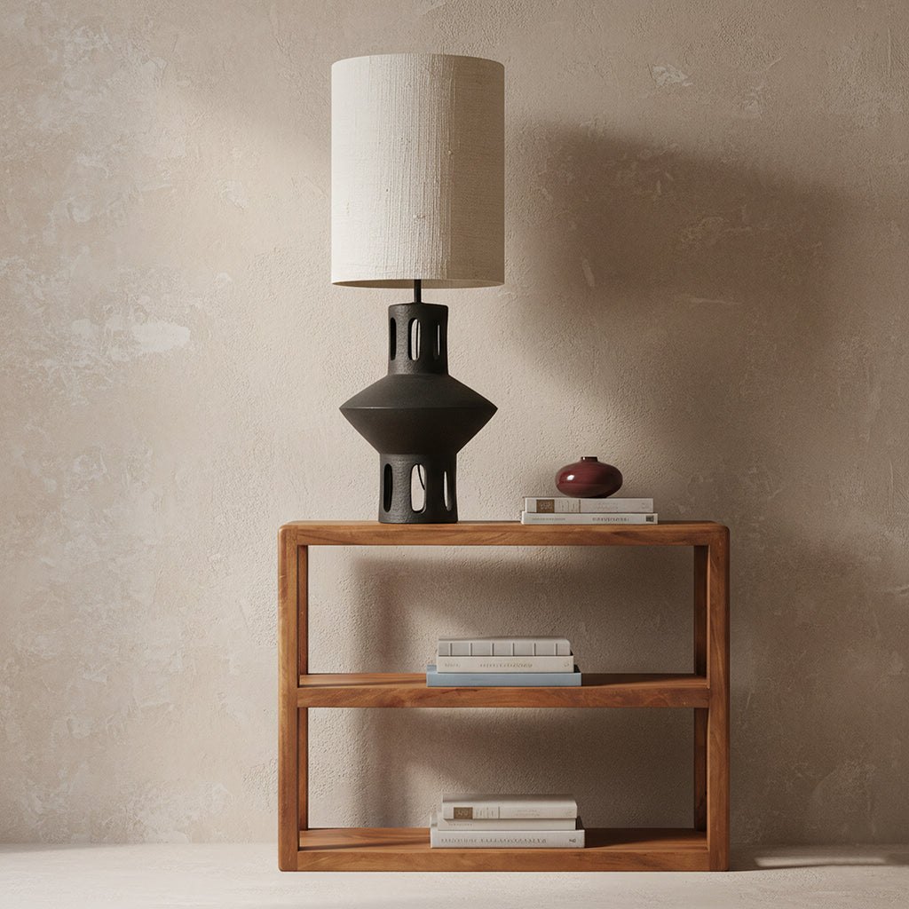 Bullnose mangohouten rek - 100x38x100 cm