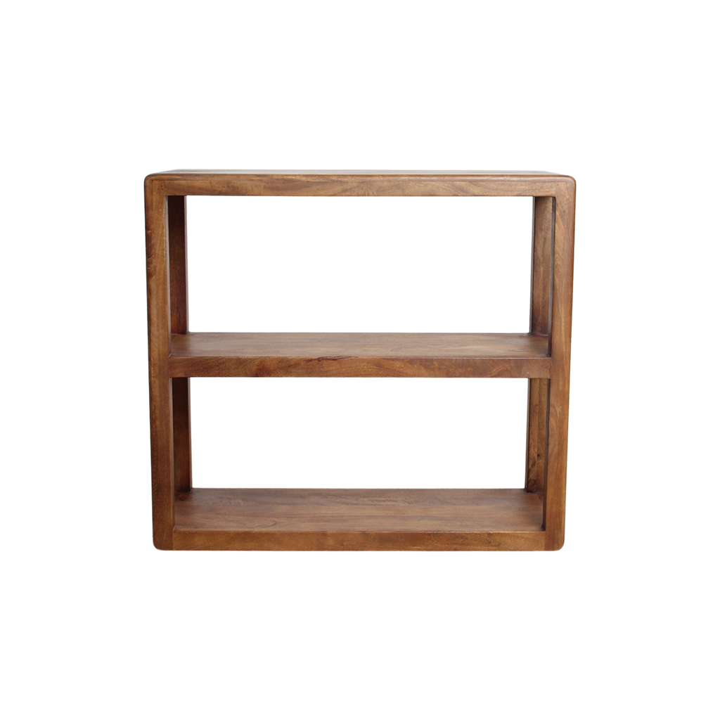 Bullnose mangohouten rek - 100x38x100 cm