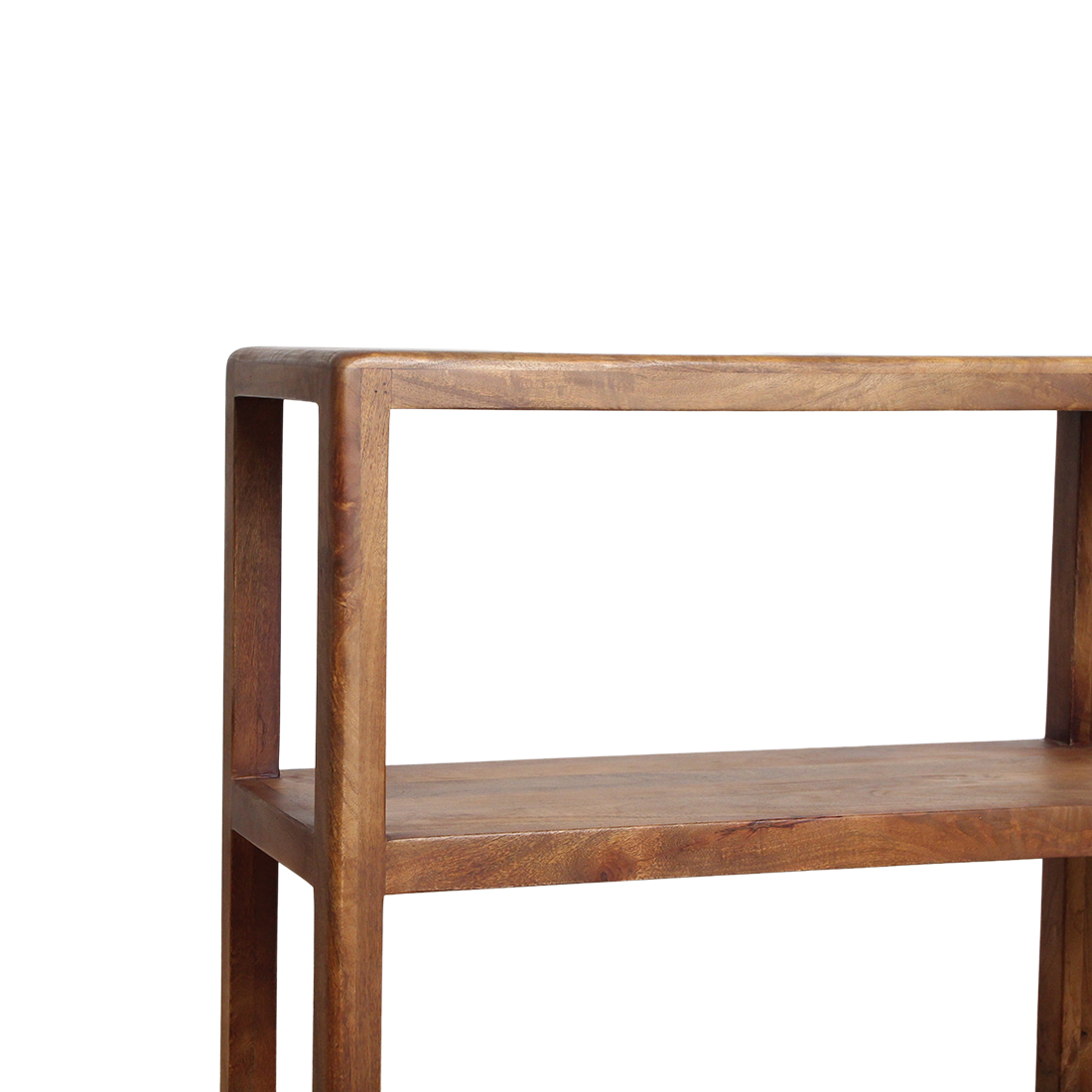 Bullnose mangohouten rek - 100x38x100 cm