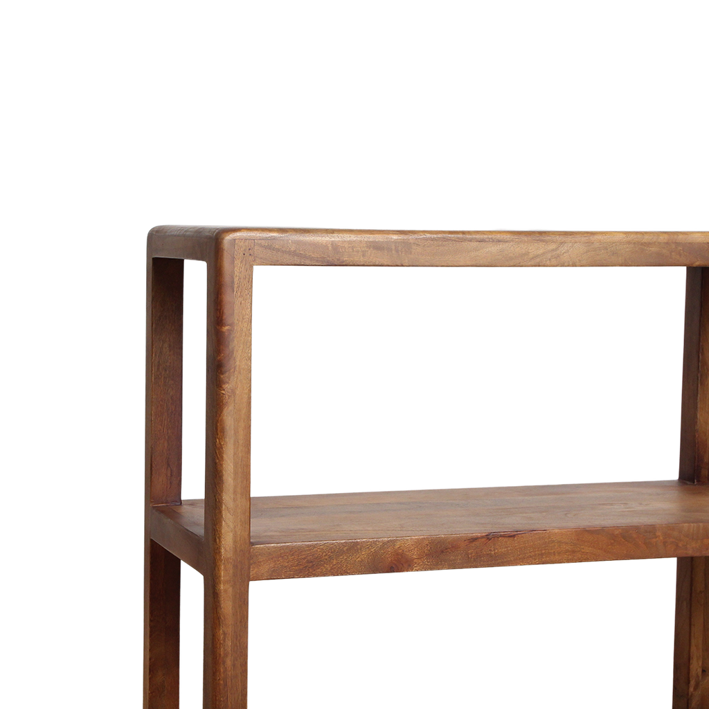 Bullnose mango wood rack - 100x38x100 cm