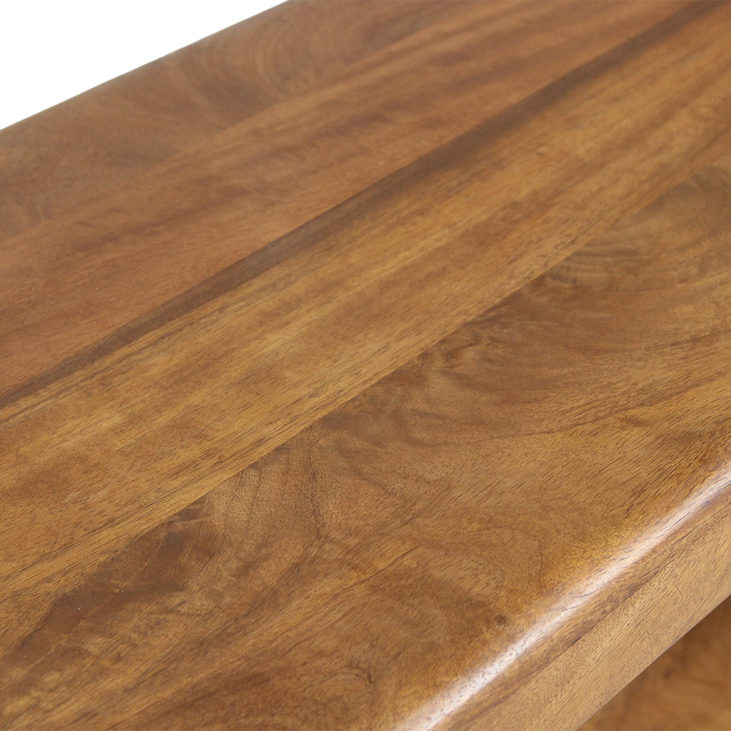 Bullnose mangohouten rek - 100x38x100 cm