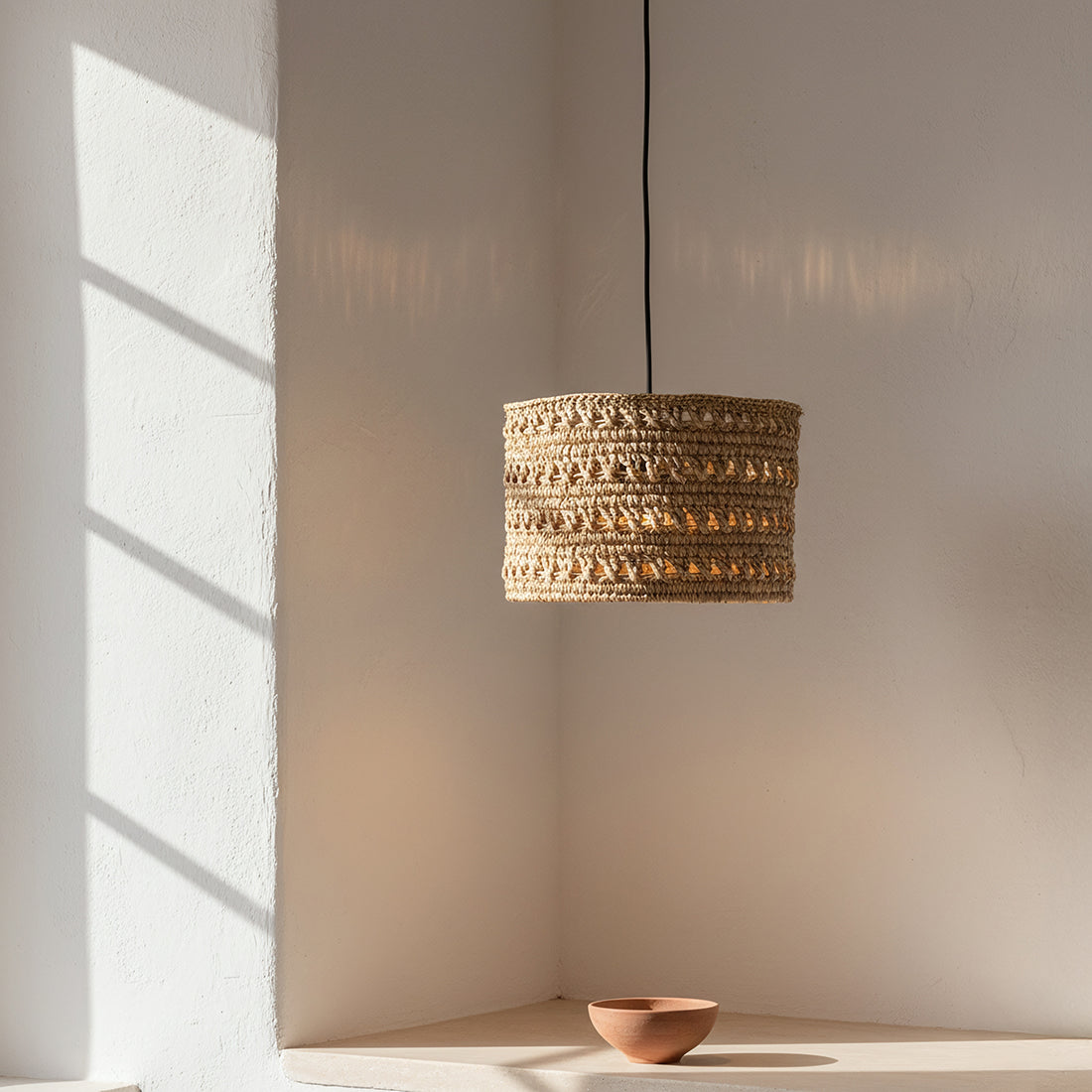 Herba hanglamp van zeegras - Ø 30x20 cm