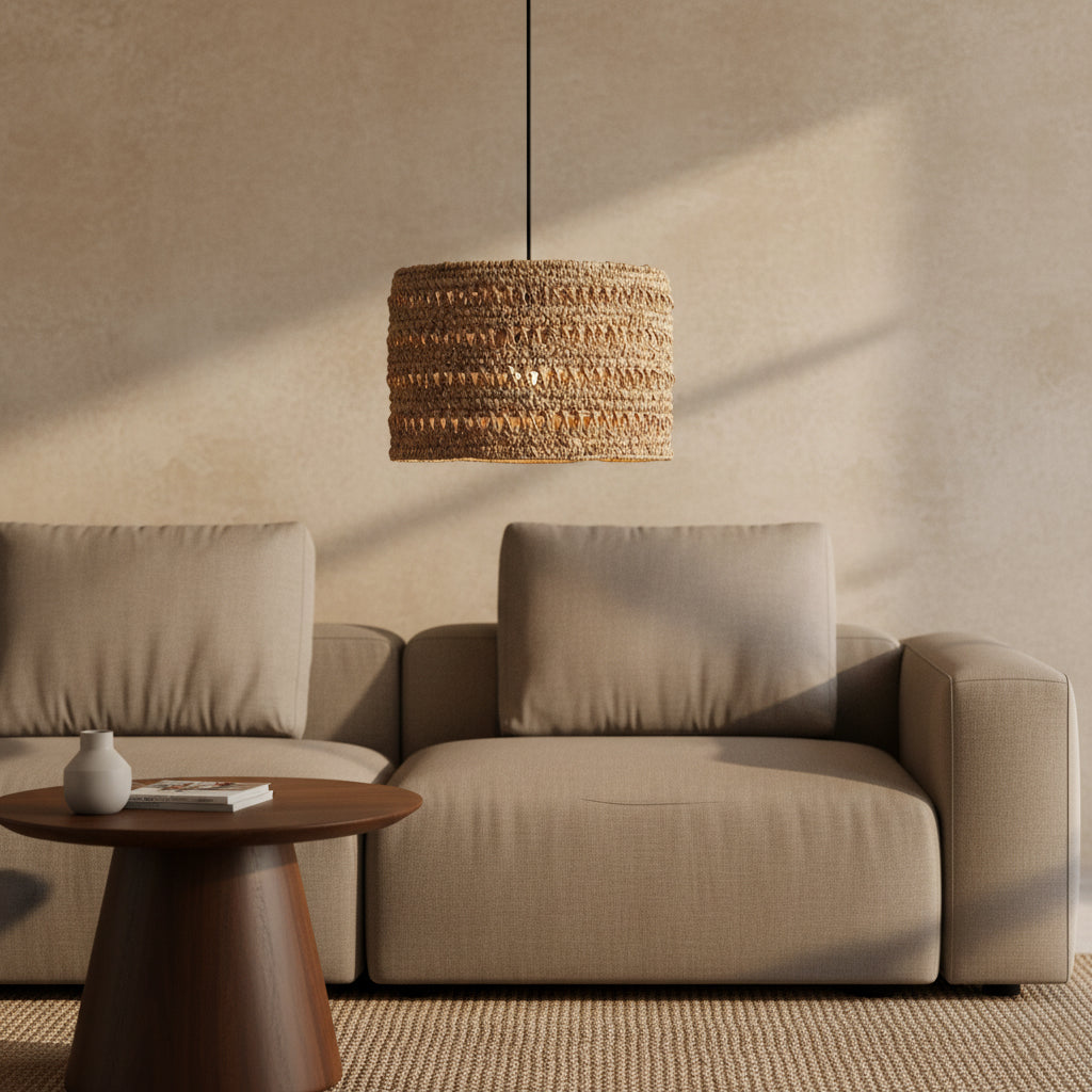 Herba hanglamp van zeegras - Ø 40x25 cm