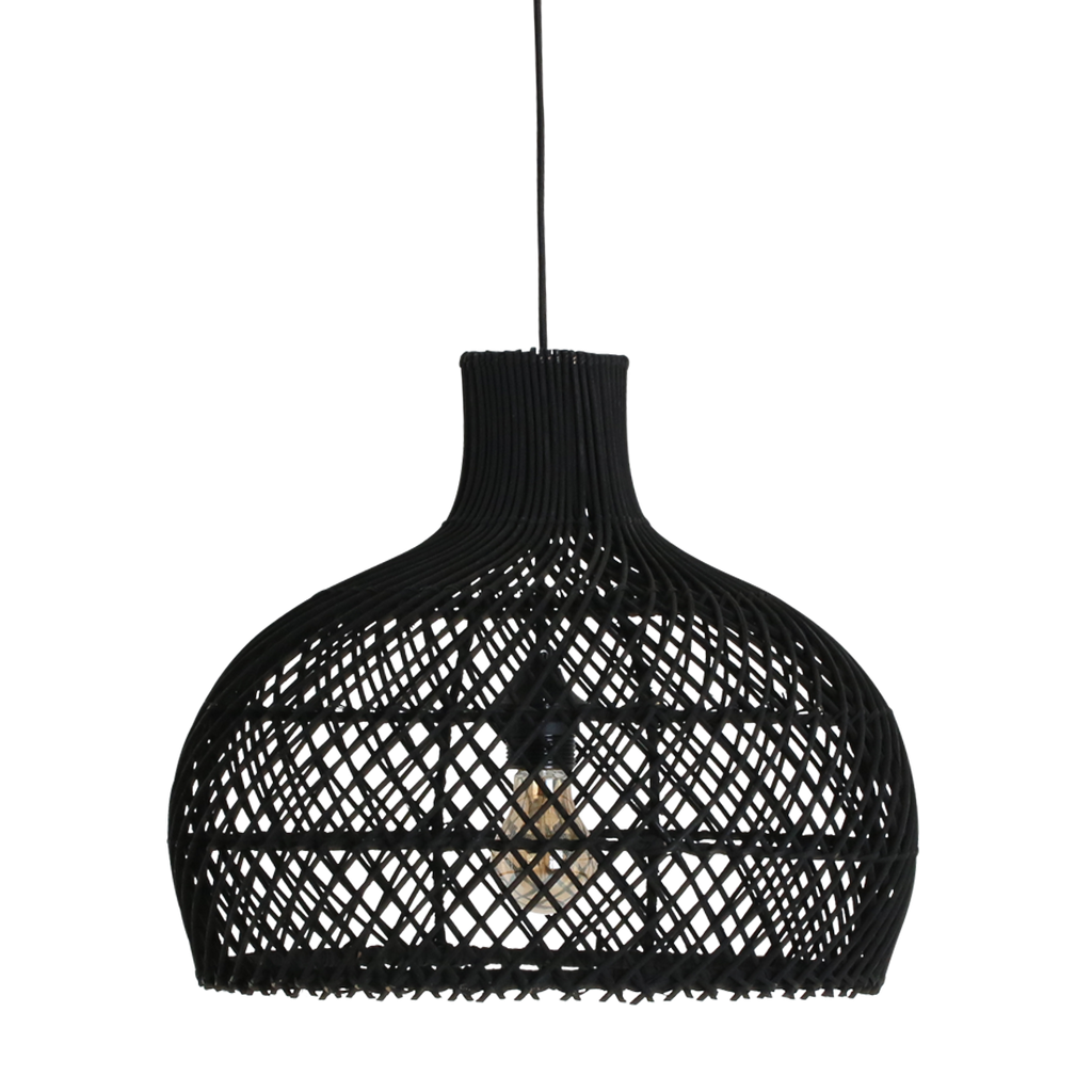 Maze rotan hanglamp zwart - Ø 42x36 cm