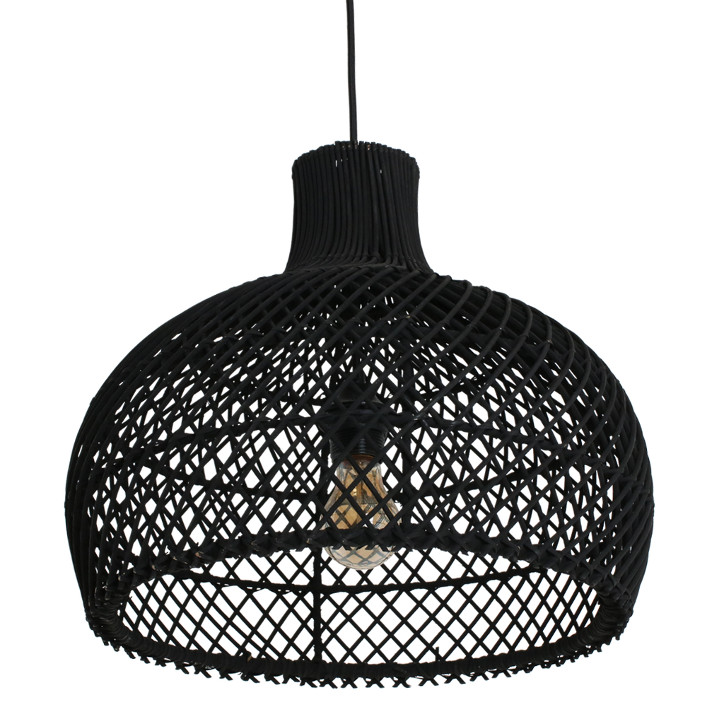 Maze rotan hanglamp zwart - Ø 42x36 cm