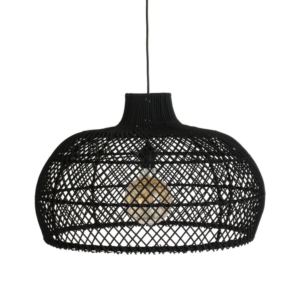 Maze rotan hanglamp zwart - Ø 57x36 cm