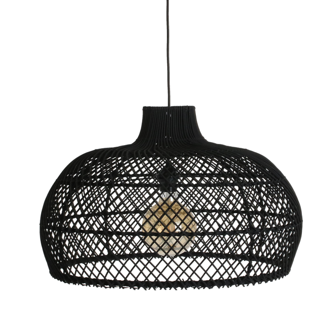 Maze rotan hanglamp zwart - Ø 57x36 cm